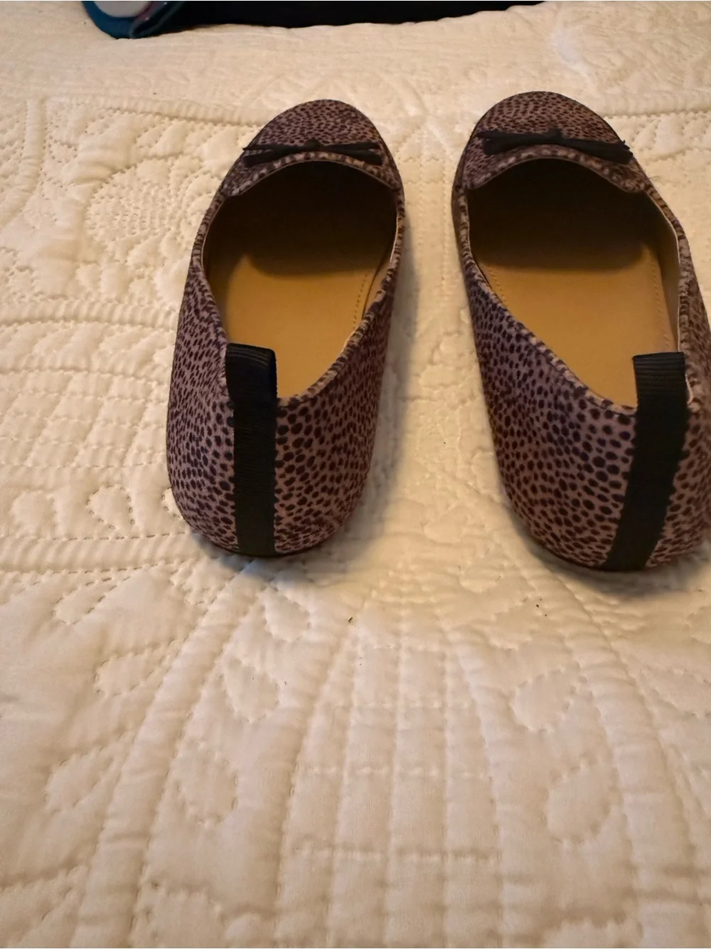 J. Crew Girls’ Leopard-Print Loafers in Tan with Black Bow